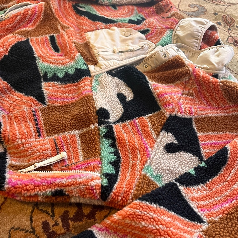 Free People Multicolor Teddy Jacket